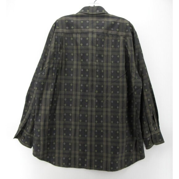 Tommy Bahama Shirt Large Silk Hawaiian Performance Plaid Palm AOP - Picture 7 of 11